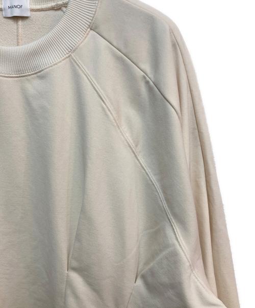 MANOF（マノフ）MANOF (マノフ) WAIST TUCK VOLUME SLEEVE SWEAT アイボリー サイズ:Ｆの古着・服飾アイテム
