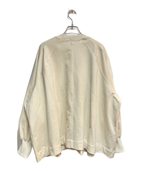 MANOF（マノフ）MANOF (マノフ) WAIST TUCK VOLUME SLEEVE SWEAT アイボリー サイズ:Ｆの古着・服飾アイテム