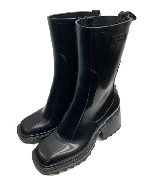 Chloe（クロエ）Chloe (クロエ) BETTYレインブーツ ブラック サイズ:38の古着・服飾アイテム