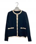 anuansアニュアンス）の古着「オリジナルボタンニットカーディガン」｜ブラック