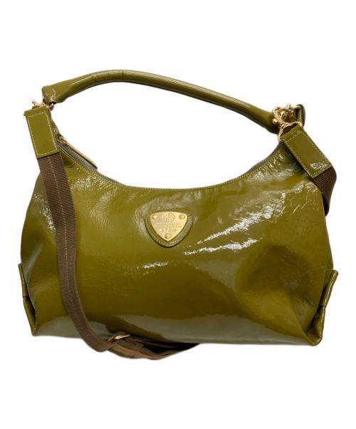 ATAO（アタオ）ATAO (アタオ) エナメル2WAYバッグ 黄緑の古着・服飾アイテム
