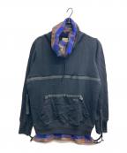 DIESELディーゼル）の古着「ジップデザインパーカー」｜ブラック