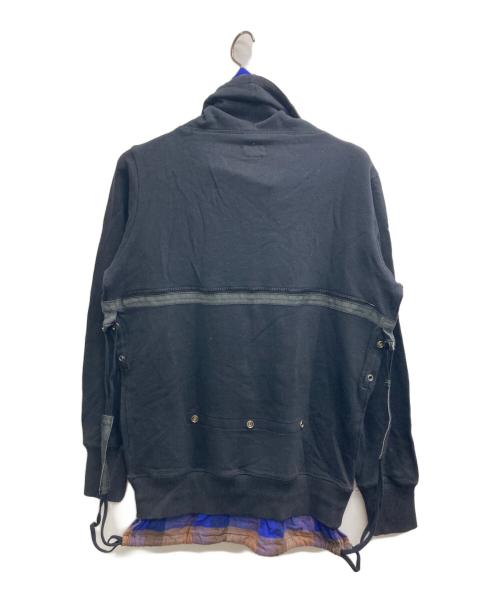 DIESEL（ディーゼル）DIESEL (ディーゼル) ジップデザインパーカー ブラック サイズ:Mの古着・服飾アイテム