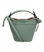 Kate Spadeケイトスペード）の古着「サフィアーノレザー  モノトーン バケットバッグ」｜ミントグリーン