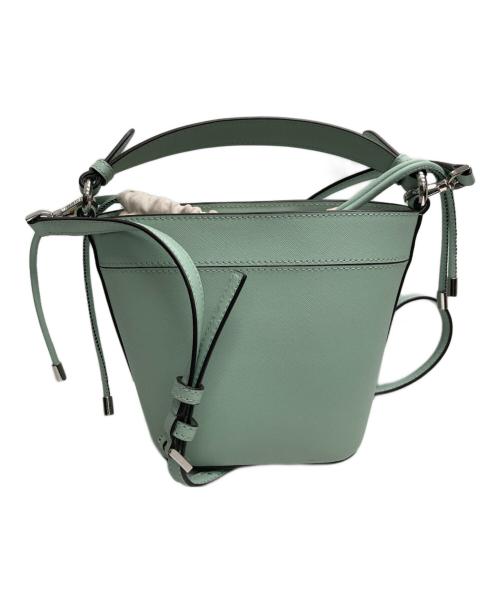 Kate Spade（ケイトスペード）Kate Spade (ケイトスペード) サフィアーノレザー  モノトーン バケットバッグ ミントグリーンの古着・服飾アイテム