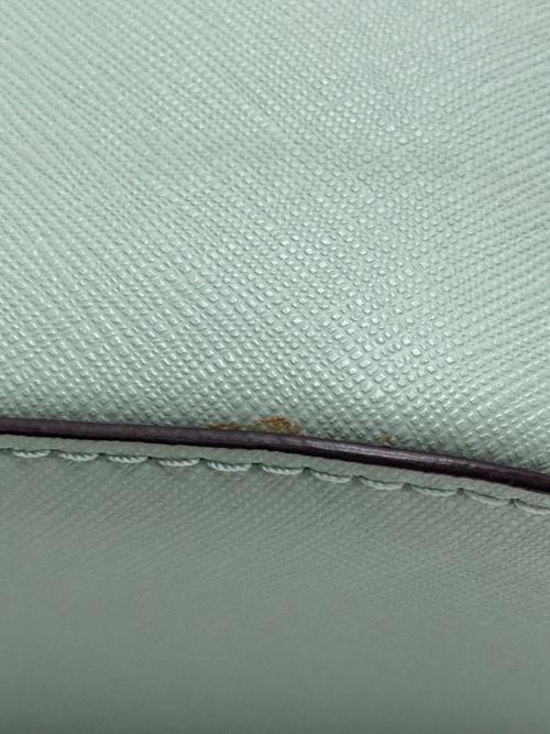 Kate Spade（ケイトスペード）Kate Spade (ケイトスペード) サフィアーノレザー  モノトーン バケットバッグ ミントグリーンの古着・服飾アイテム