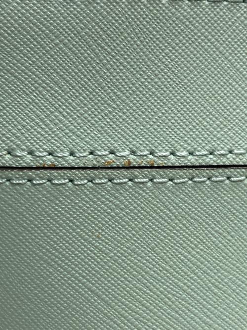 Kate Spade（ケイトスペード）Kate Spade (ケイトスペード) サフィアーノレザー  モノトーン バケットバッグ ミントグリーンの古着・服飾アイテム