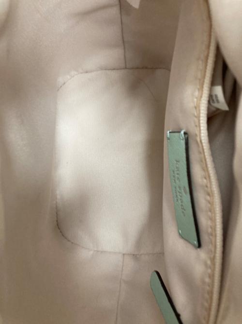 Kate Spade（ケイトスペード）Kate Spade (ケイトスペード) サフィアーノレザー  モノトーン バケットバッグ ミントグリーンの古着・服飾アイテム