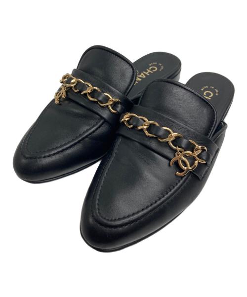 CHANEL（シャネル）CHANEL (シャネル) ココマークチェーンミュール ブラック サイズ: 36Cの古着・服飾アイテム