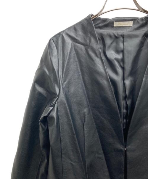 Loungedress（ラウンジドレス）Loungedress (ラウンジドレス) フェイクレザーノーカラージャケット ブラック サイズ:Fの古着・服飾アイテム