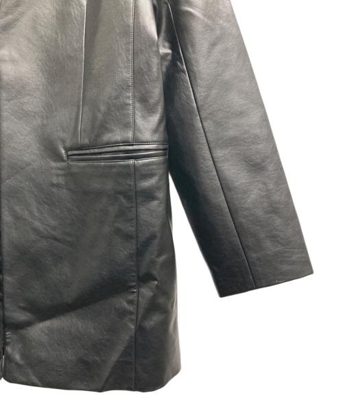 Loungedress（ラウンジドレス）Loungedress (ラウンジドレス) フェイクレザーノーカラージャケット ブラック サイズ:Fの古着・服飾アイテム