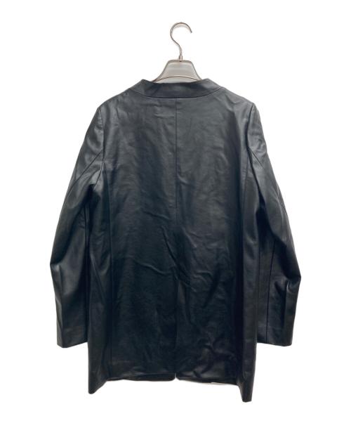 Loungedress（ラウンジドレス）Loungedress (ラウンジドレス) フェイクレザーノーカラージャケット ブラック サイズ:Fの古着・服飾アイテム