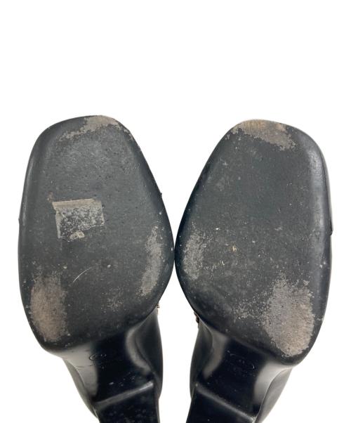 CHANEL（シャネル）CHANEL (シャネル) チェーントリム レザー パンプス ブラック サイズ:361/2Cの古着・服飾アイテム