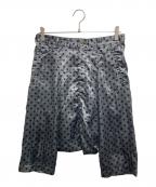 COMME des GARCONSコムデギャルソン）の古着「13SS ポリエステルサテンドット柄サルエルショートパンツ」｜グレー