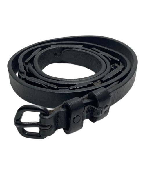 DIESEL（ディーゼル）DIESEL (ディーゼル) ロゴ金具 チェーンベルト ブラックの古着・服飾アイテム