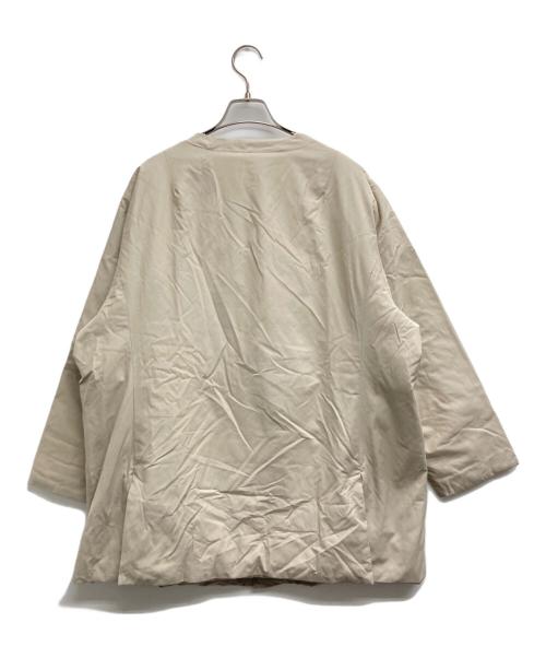 plantation（プランテーション）Plantation (プランテーション) ノーカラー ダウンコート アイボリー サイズ:3の古着・服飾アイテム