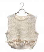 NOLLEY'Sノーリーズ）の古着「ツイード&リボンベスト」｜アイボリー