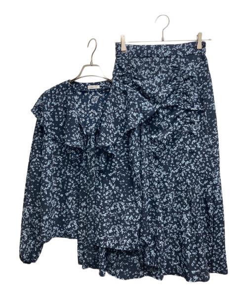 FRAY ID（フレイ アイディー）FRAY ID (フレイ アイディー) フラワープリントセットアップ ネイビー サイズ:ONE SIZEの古着・服飾アイテム