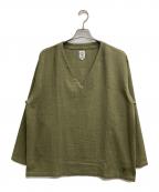 Needlesニードルズ）の古着「S.S. V Neck Shir」｜オリーブ