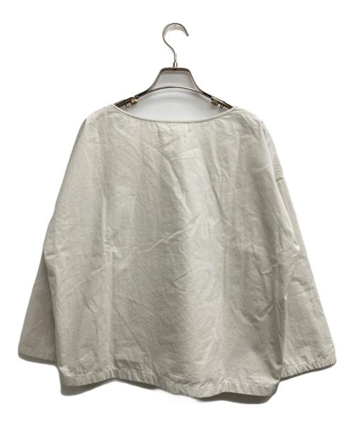 evam eva（エヴァムエヴァ）evam eva (エヴァムエヴァ) プルオーバーシャツ アイボリー サイズ:記載無しの古着・服飾アイテム
