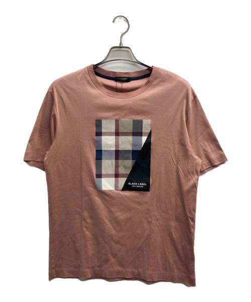 BLACK LABEL CRESTBRIDGE（ブラックレーベル クレストブリッジ）BLACK LABEL CRESTBRIDGE (ブラックレーベル クレストブリッジ) ボックスロゴTシャツ ピンク サイズ:L 未使用品の古着・服飾アイテム