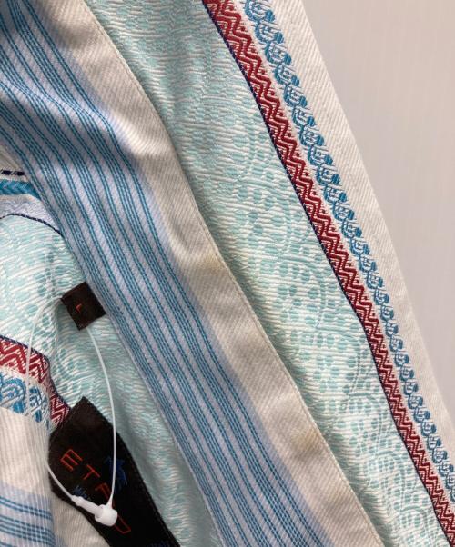 ETRO（エトロ）ETRO (エトロ) 総柄シャツ ブルー サイズ:Lの古着・服飾アイテム