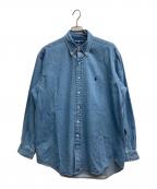 RALPH LAURENラルフローレン）の古着「デニムボタンダウンシャツ」｜ブルー