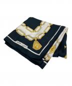 Cartierカルティエ）の古着「シルクスカーフ」｜ゴールド×ブラック