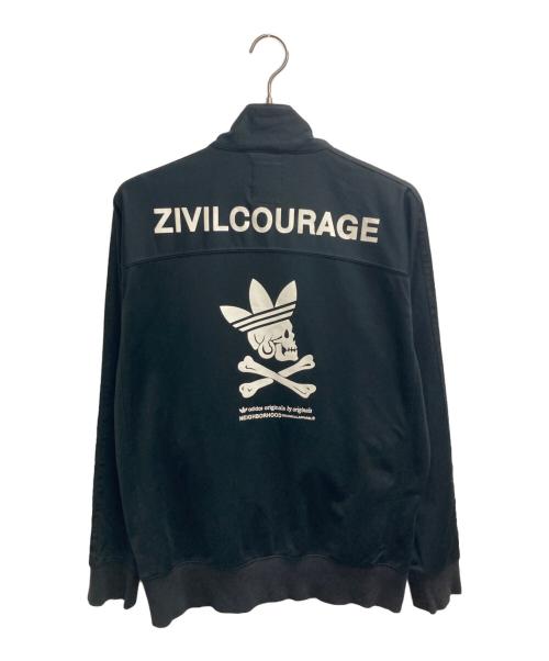 adidas（アディダス）adidas (アディダス) NEIGHBORHOOD (ネイバーフッド) ZIVILCOURAGEトラックトップブルゾン ブラック サイズ:XLの古着・服飾アイテム