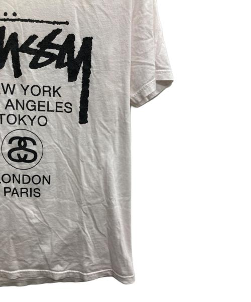 stussy（ステューシー）stussy (ステューシー) World Tour Tee ホワイト サイズ:Mの古着・服飾アイテム