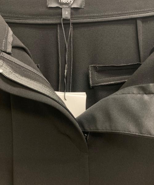 theory（セオリー）theory (セオリー) Admiral Crepe Double Pleat Skirt ブラック サイズ:2 未使用品の古着・服飾アイテム