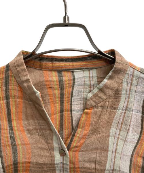 群言堂（グンゲンドウ）群言堂 (グンゲンドウ) リネン混シャツ オレンジ サイズ:表記無しの古着・服飾アイテム