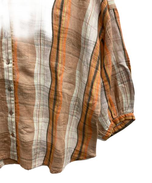 群言堂（グンゲンドウ）群言堂 (グンゲンドウ) リネン混シャツ オレンジ サイズ:表記無しの古着・服飾アイテム