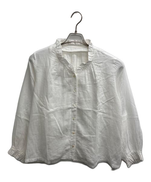 根々（ネネ）根々 (ネネ) フリルカラーブラウス ホワイト サイズ:表記無しの古着・服飾アイテム