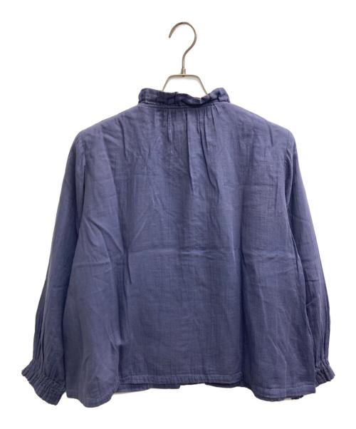 根々（ネネ）根々 (ネネ) フリルカラーブラウス ネイビー サイズ:表記無しの古着・服飾アイテム