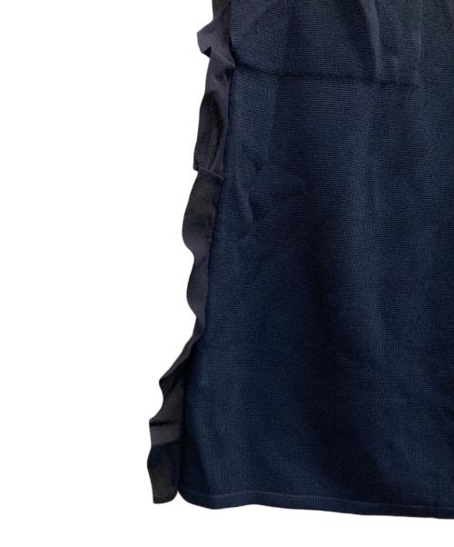 MaxMara（マックスマーラ）MaxMara (マックスマーラ) フリルワンピース ネイビー サイズ:L 未使用品の古着・服飾アイテム