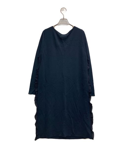 MaxMara（マックスマーラ）MaxMara (マックスマーラ) フリルワンピース ネイビー サイズ:L 未使用品の古着・服飾アイテム