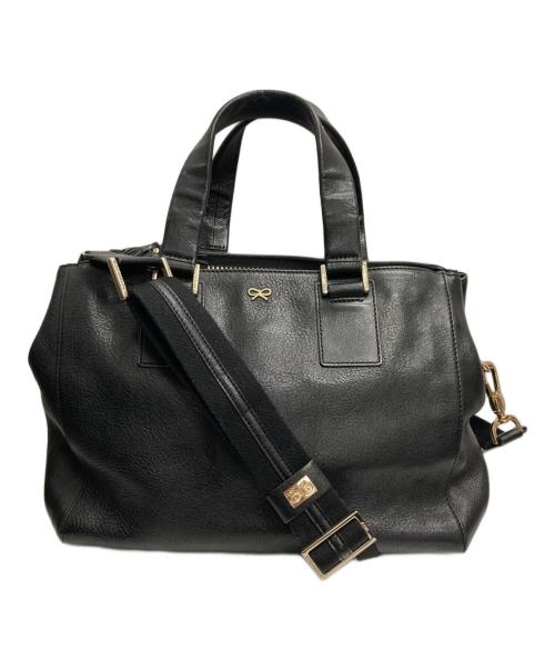 ANYA HINDMARCH（アニヤ・ハインドマーチ）ANYA HINDMARCH (アニヤハインドマーチ) Ebury2WAYバッグ ブラックの古着・服飾アイテム