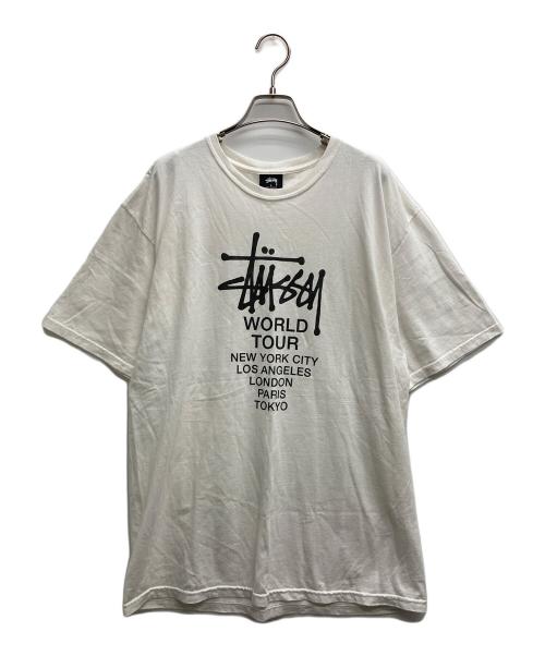 stussy（ステューシー）stussy (ステューシー) WORLD TOUR TEE ホワイト サイズ:Lの古着・服飾アイテム