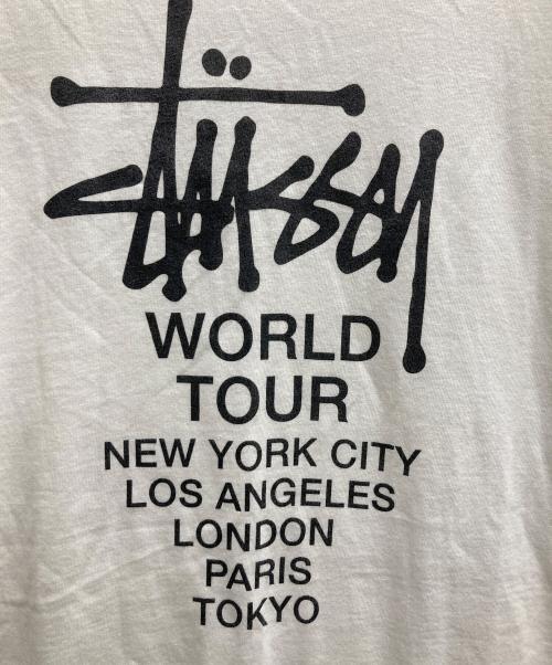 stussy（ステューシー）stussy (ステューシー) WORLD TOUR TEE ホワイト サイズ:Lの古着・服飾アイテム