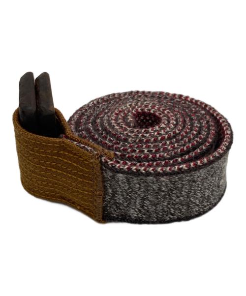 45R（フォーティファイブ・アール）45R (フォーティファイブ・アール) ネイティブニットのベルト レッドの古着・服飾アイテム