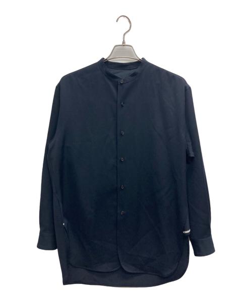 unbient（アンビエント）UNBIENT (アンビエント) ウールバンドカラーシャツ ネイビー サイズ:2の古着・服飾アイテム