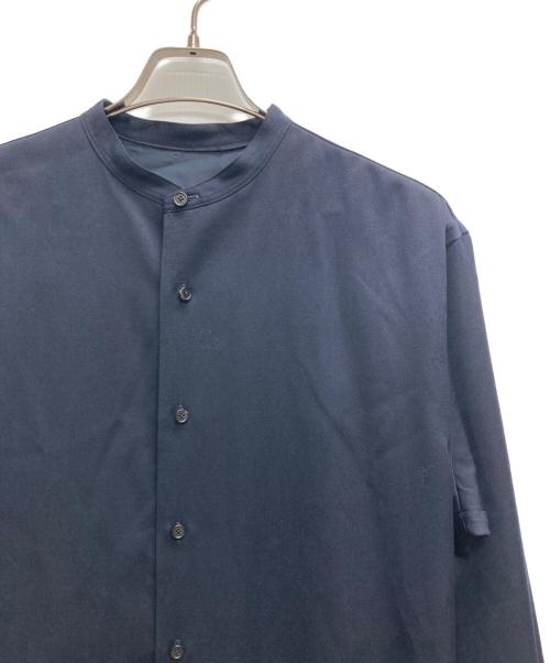 unbient（アンビエント）UNBIENT (アンビエント) ウールバンドカラーシャツ ネイビー サイズ:2の古着・服飾アイテム