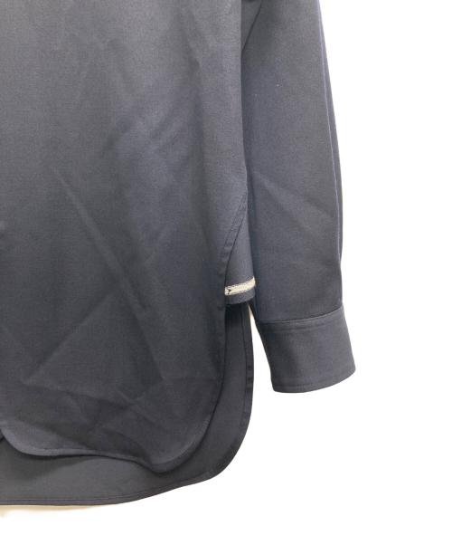unbient（アンビエント）UNBIENT (アンビエント) ウールバンドカラーシャツ ネイビー サイズ:2の古着・服飾アイテム