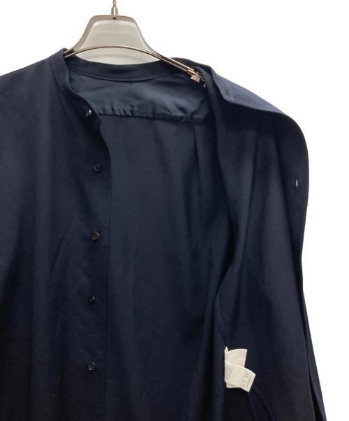 unbient（アンビエント）UNBIENT (アンビエント) ウールバンドカラーシャツ ネイビー サイズ:2の古着・服飾アイテム