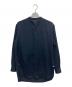 UNBIENT（アンビエント）の古着「ウールバンドカラーシャツ」｜ネイビー