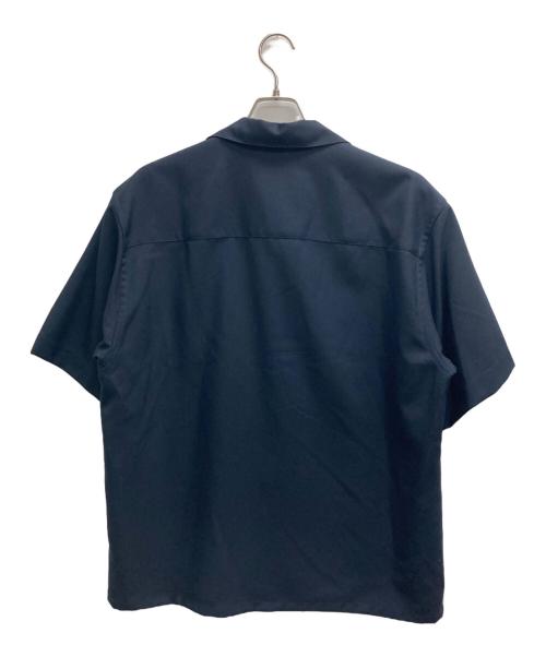 MARNI（マルニ）MARNI (マルニ) トロピカルウール ロゴ刺繍 ボーリングシャツ ネイビー サイズ:46の古着・服飾アイテム