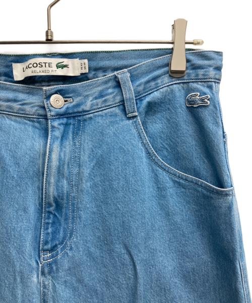 LACOSTE（ラコステ）LACOSTE (ラコステ) ワイドデニムパンツ ブルー サイズ:42の古着・服飾アイテム