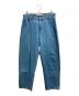 LACOSTE（ラコステ）の古着「ワイドデニムパンツ」｜ブルー