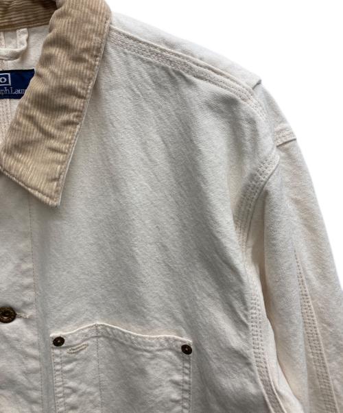 POLO RALPH LAUREN（ポロ・ラルフローレン）POLO RALPH LAUREN (ポロ・ラルフローレン) トラッカージャケット ホワイト サイズ:Sの古着・服飾アイテム